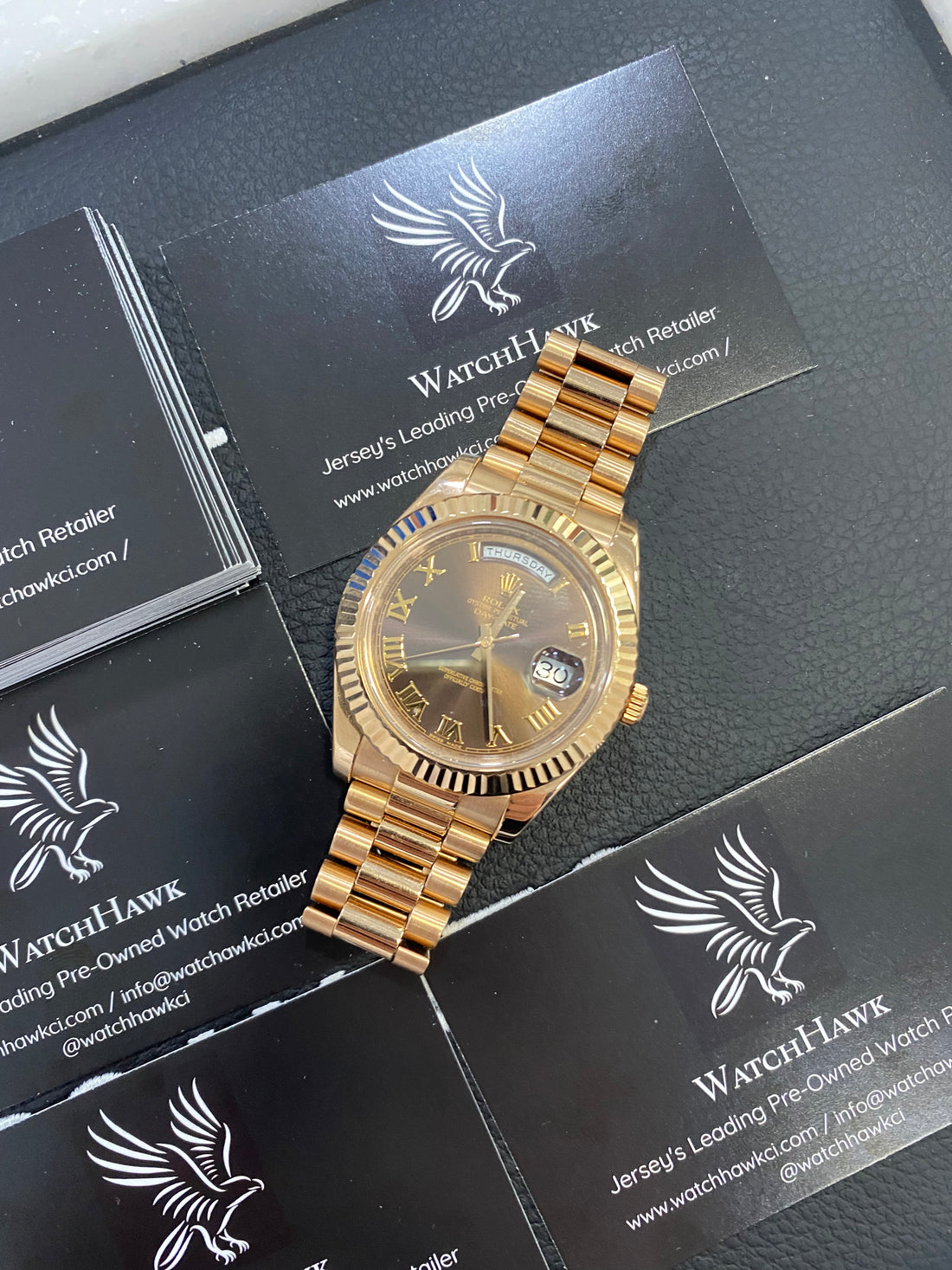 Rolex Day-Date 41mm 18ct Everose Gold Chocolate/Roman Dial -2018